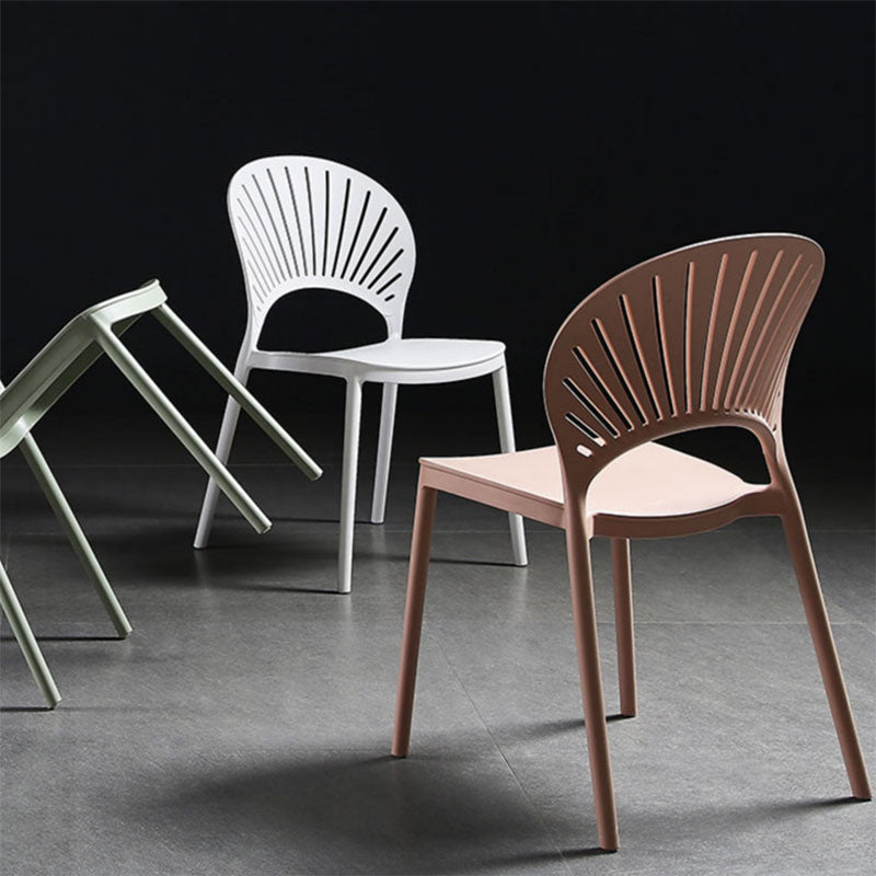 Scandinavian Open Back Side Chair Plastic Side Chair for Home