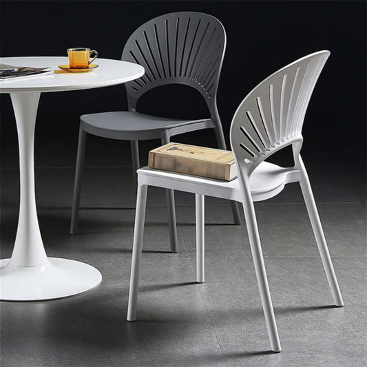 Scandinavian Open Back Side Chair Plastic Side Chair for Home