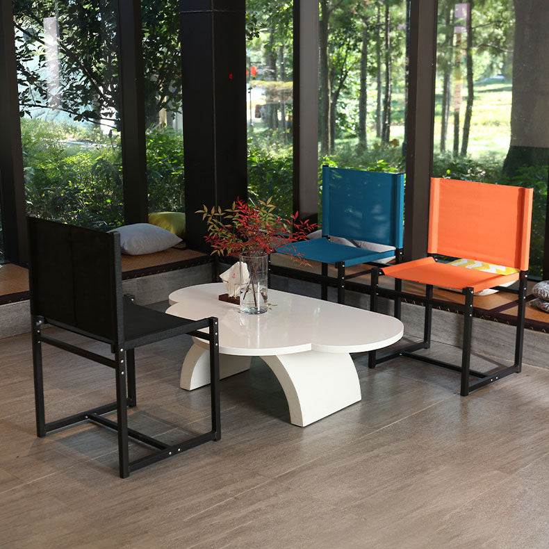 Contemporary Dining Chair Armless Chair with Metal Legs for Kitchen Clearhalo 'Dining Chairs' 'Dining Tables & Seating' 'dining_chair' 'furn' 'furn_dining_chair' 'Furniture' 'Kitchen & Dining Furniture' 5767755