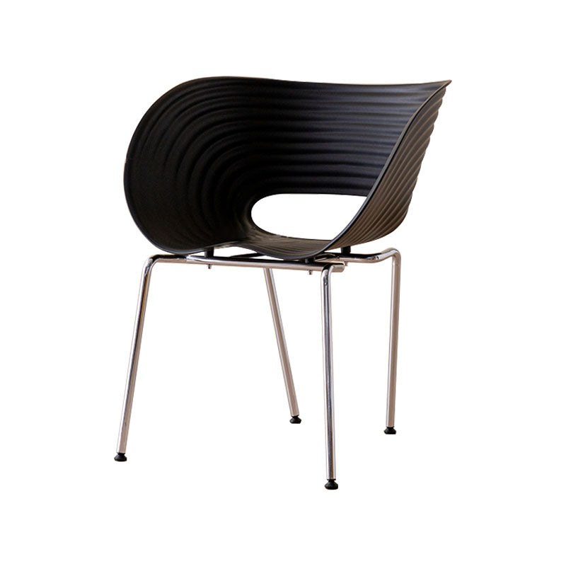 Sillas de brazo de silla de comedor contemporánea con patas de metal para cocina