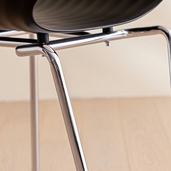 Sillas de brazo de silla de comedor contemporánea con patas de metal para cocina