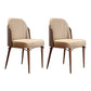 Scandinavian Style Leather Dining Chair for Home Armless Solid Back Chair Beige 2 Piece Set Clearhalo 'Dining Chairs' 'Dining Tables & Seating' 'dining_chair' 'furn' 'furn_dining_chair' 'Furniture' 'Kitchen & Dining Furniture' 5767843