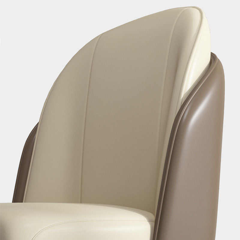 Scandinavian Style Leather Dining Chair for Home Armless Solid Back Chair Clearhalo 'Dining Chairs' 'Dining Tables & Seating' 'dining_chair' 'furn' 'furn_dining_chair' 'Furniture' 'Kitchen & Dining Furniture' 5767854