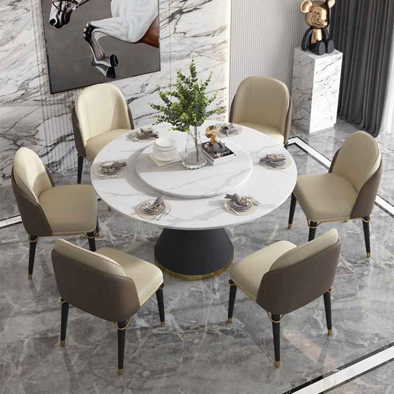 Scandinavian Style Leather Dining Chair for Home Armless Solid Back Chair Clearhalo 'Dining Chairs' 'Dining Tables & Seating' 'dining_chair' 'furn' 'furn_dining_chair' 'Furniture' 'Kitchen & Dining Furniture' 5767856