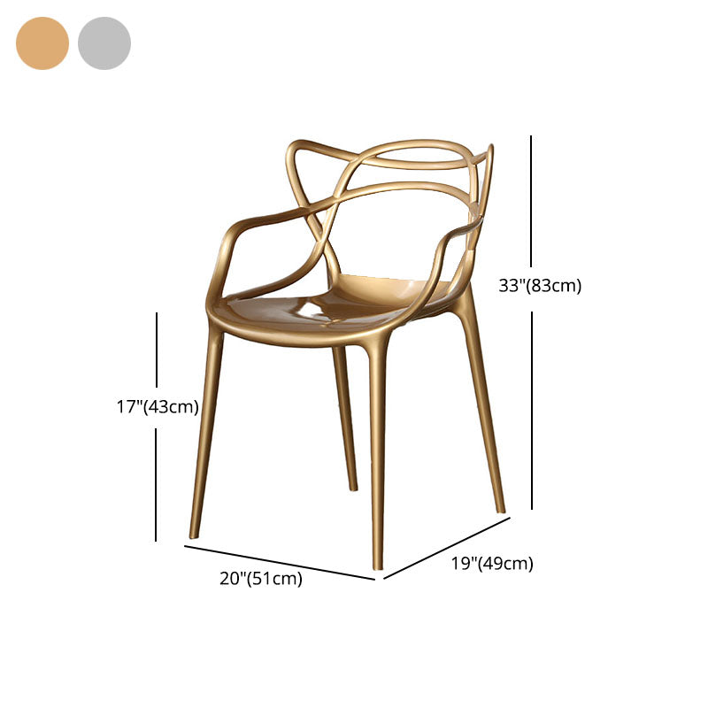 Scandinavian Style Open Back Side Chair for Home Plastic Side Chair Clearhalo 'Dining Chairs' 'Dining Tables & Seating' 'dining_chair' 'furn' 'furn_dining_chair' 'Furniture' 'Kitchen & Dining Furniture' 5767876