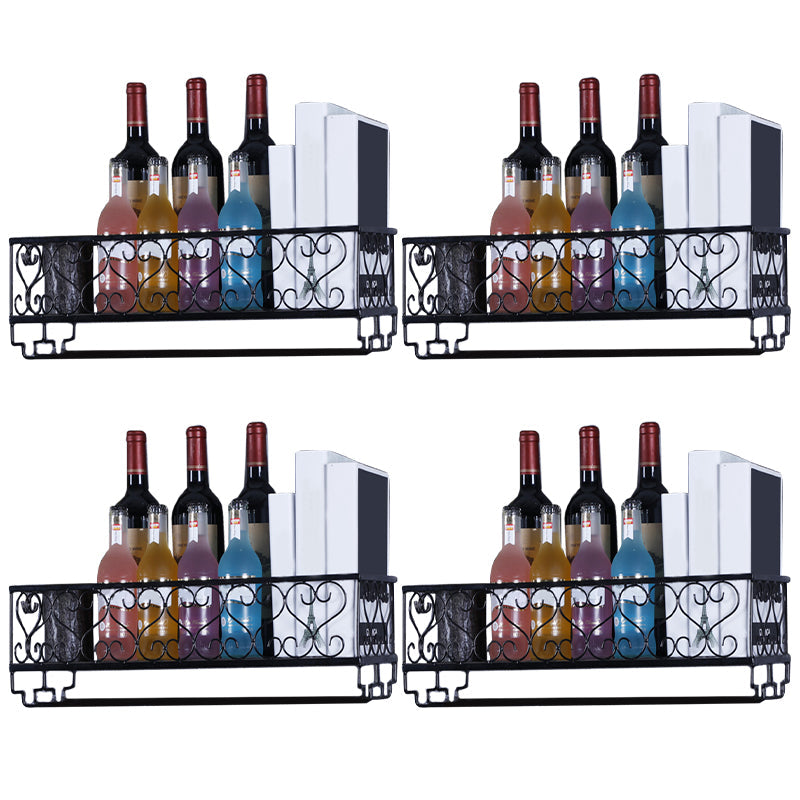 Verre à vin mural en métal Contexte de porte-étape du porte-vin industriel