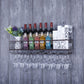 Verre à vin mural en métal Contexte de porte-étape du porte-vin industriel