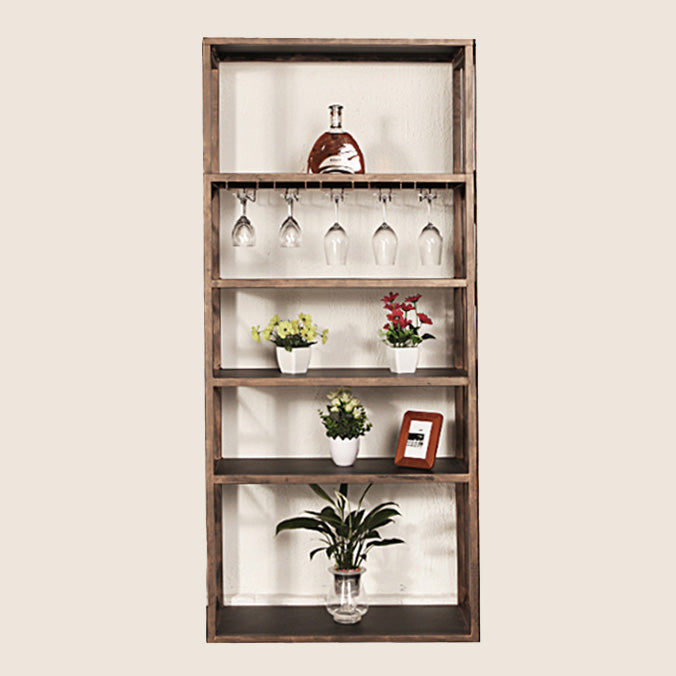 Bouteille de vin de sol moderne et rack en verre en métal rack de vin avec étagère