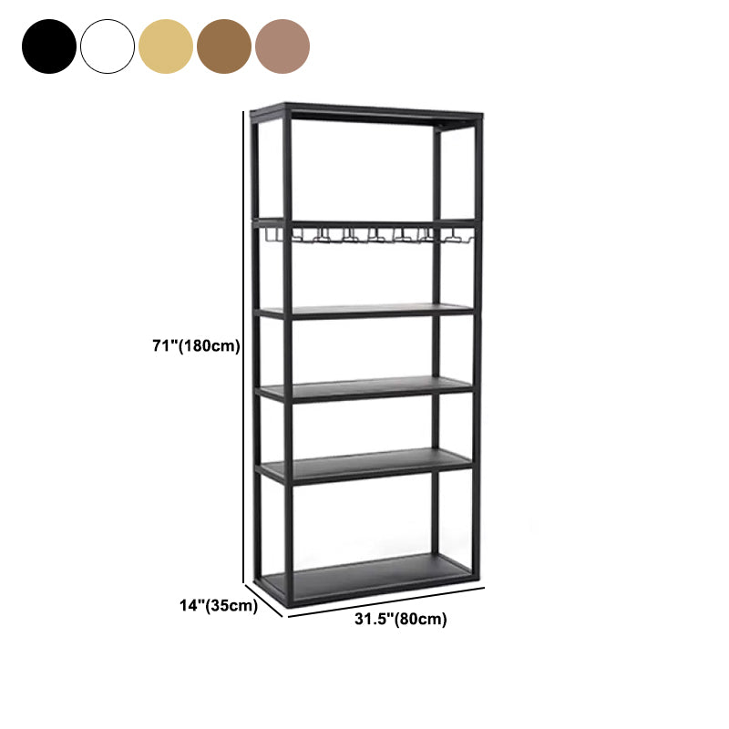 Moderne vloerwijnfles en glazen rek metalen wijnrek met plank