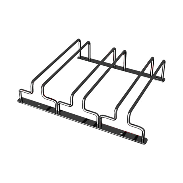 Contemporary Metal Wine Glass Rack Hanging Glass & Stemware Holder in Black