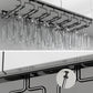 Contemporary Metal Wine Glass Rack Hanging Glass & Stemware Holder in Black