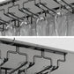 Contemporary Metal Wine Glass Rack Hanging Glass & Stemware Holder in Black