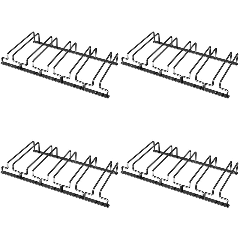 Contemporary Metal Wine Glass Rack Hanging Glass & Stemware Holder in Black