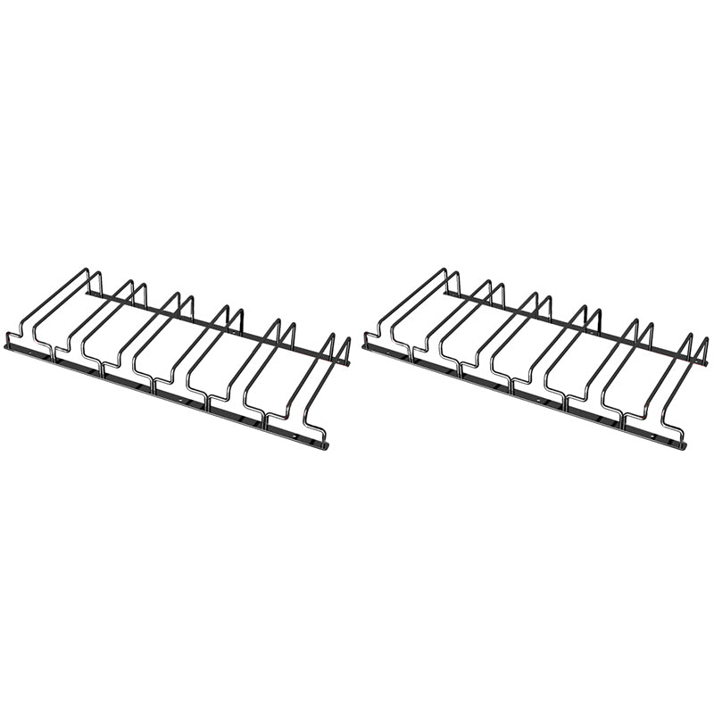 Porta in vetro in metallo contemporaneo in vetro sospeso e supporto per stelo in nero