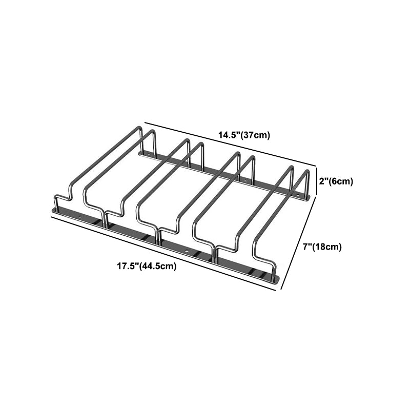 Contemporary Metal Wine Glass Rack Hanging Glass & Stemware Holder in Black