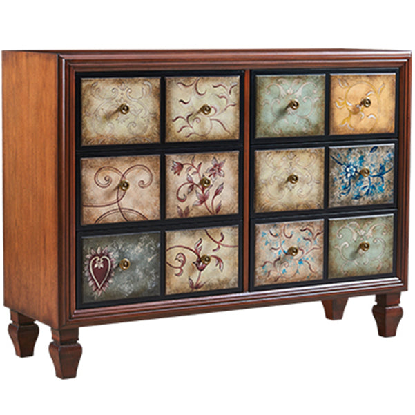 Modern Style Wood Buffet Sideboard Dining Room Buffet Server in Brown 47"L x 16"W x 35"H Clearhalo 'buffet_sideboard' 'Buffets & Sideboards' 'furn' 'furn_buffet_sideboard' 'Furniture' 'Kitchen & Dining Furniture' 5768122