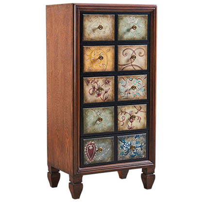 Modern Style Wood Buffet Sideboard Dining Room Buffet Server in Brown 24"L x 16"W x 47"H Clearhalo 'buffet_sideboard' 'Buffets & Sideboards' 'furn' 'furn_buffet_sideboard' 'Furniture' 'Kitchen & Dining Furniture' 5768125