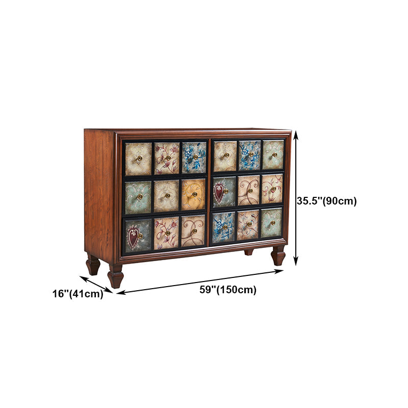 Modern Style Wood Buffet Sideboard Dining Room Buffet Server in Brown Clearhalo 'buffet_sideboard' 'Buffets & Sideboards' 'furn' 'furn_buffet_sideboard' 'Furniture' 'Kitchen & Dining Furniture' 5768142