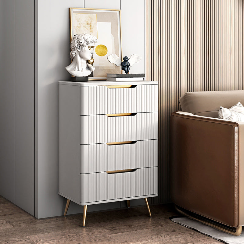 Moderno tavolo a buffet in pietra in pietra in legno ingegnerizzato con cassetto per soggiorno