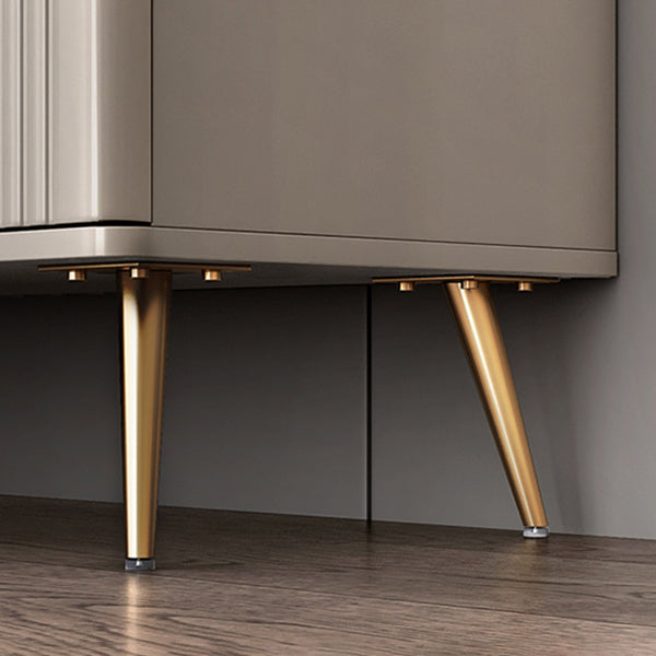 Moderno tavolo a buffet in pietra in pietra in legno ingegnerizzato con cassetto per soggiorno