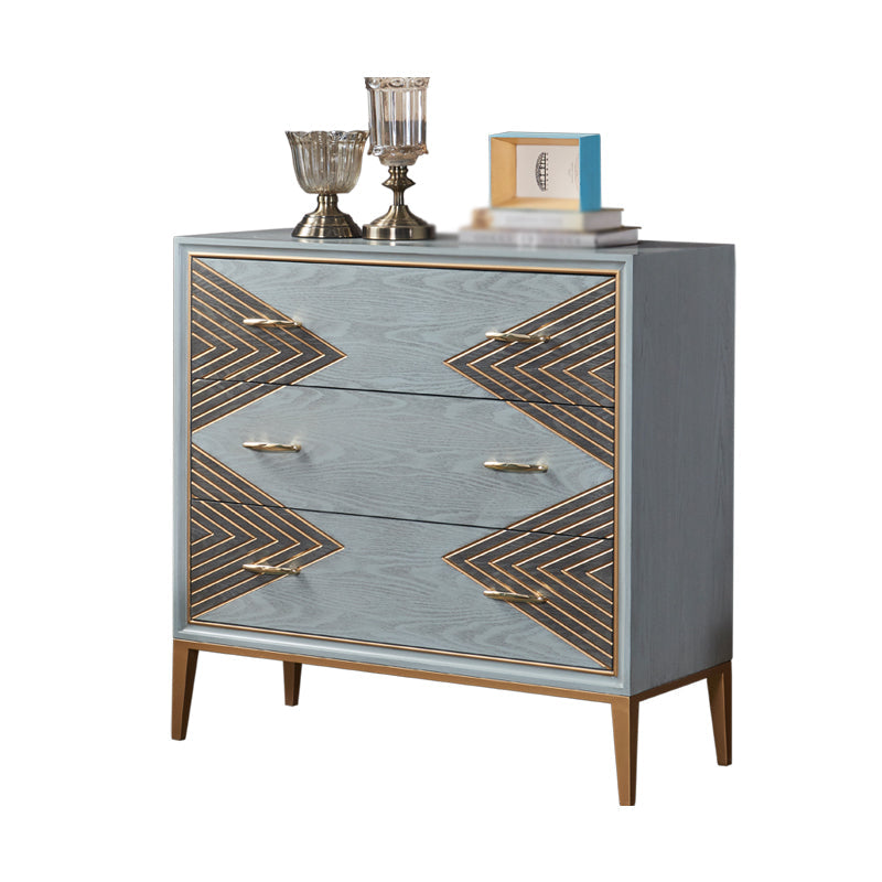 Glam Living Room Sideboard with Drawers Wood and Metal Buffet Server 36"L x 15"W x 35"H Clearhalo 'buffet_sideboard' 'Buffets & Sideboards' 'furn' 'furn_buffet_sideboard' 'Furniture' 'Kitchen & Dining Furniture' 5768249