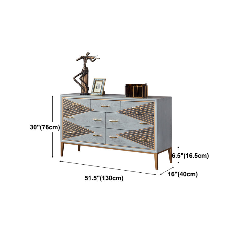 Glam Living Room Sideboard with Drawers Wood and Metal Buffet Server Clearhalo 'buffet_sideboard' 'Buffets & Sideboards' 'furn' 'furn_buffet_sideboard' 'Furniture' 'Kitchen & Dining Furniture' 5768262