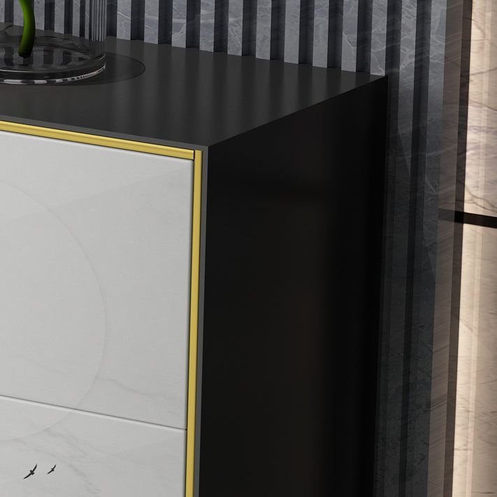 6-Drawer Engineered Wood Sideboard 47.5"L Modern Buffet for Living Room Clearhalo 'buffet_sideboard' 'Buffets & Sideboards' 'furn' 'furn_buffet_sideboard' 'Furniture' 'Kitchen & Dining Furniture' 5768300