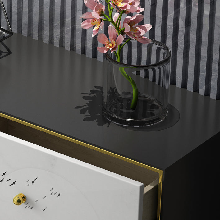 6-Drawer Engineered Wood Sideboard 47.5"L Modern Buffet for Living Room Clearhalo 'buffet_sideboard' 'Buffets & Sideboards' 'furn' 'furn_buffet_sideboard' 'Furniture' 'Kitchen & Dining Furniture' 5768301