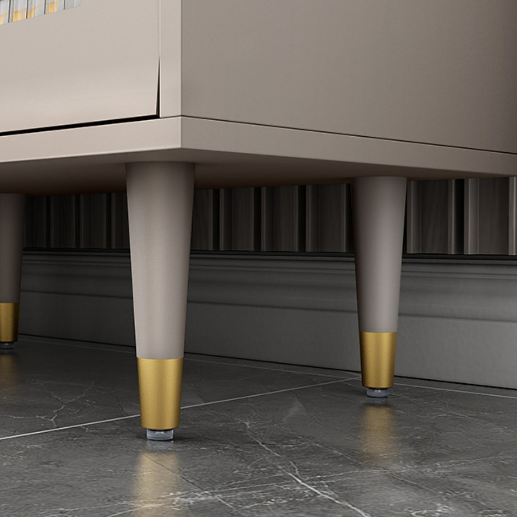 Champagne glam mdf buffet soggiorno armadi in vetro a buffet da pranzo