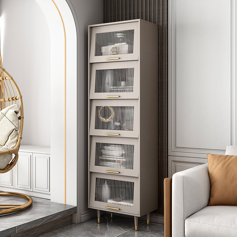 Champagne glam mdf buffet soggiorno armadi in vetro a buffet da pranzo