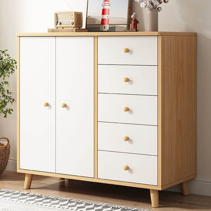 Sideboard in legno ingegnerizzato moderno semplice tavolo a buffet beige con cassetto per sala da pranzo