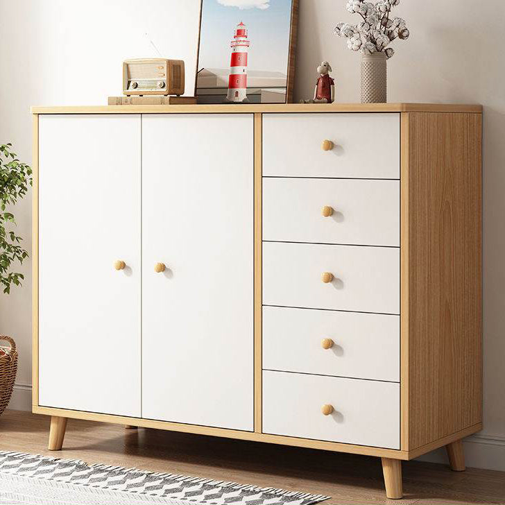 Sideboard in legno ingegnerizzato moderno semplice tavolo a buffet beige con cassetto per sala da pranzo
