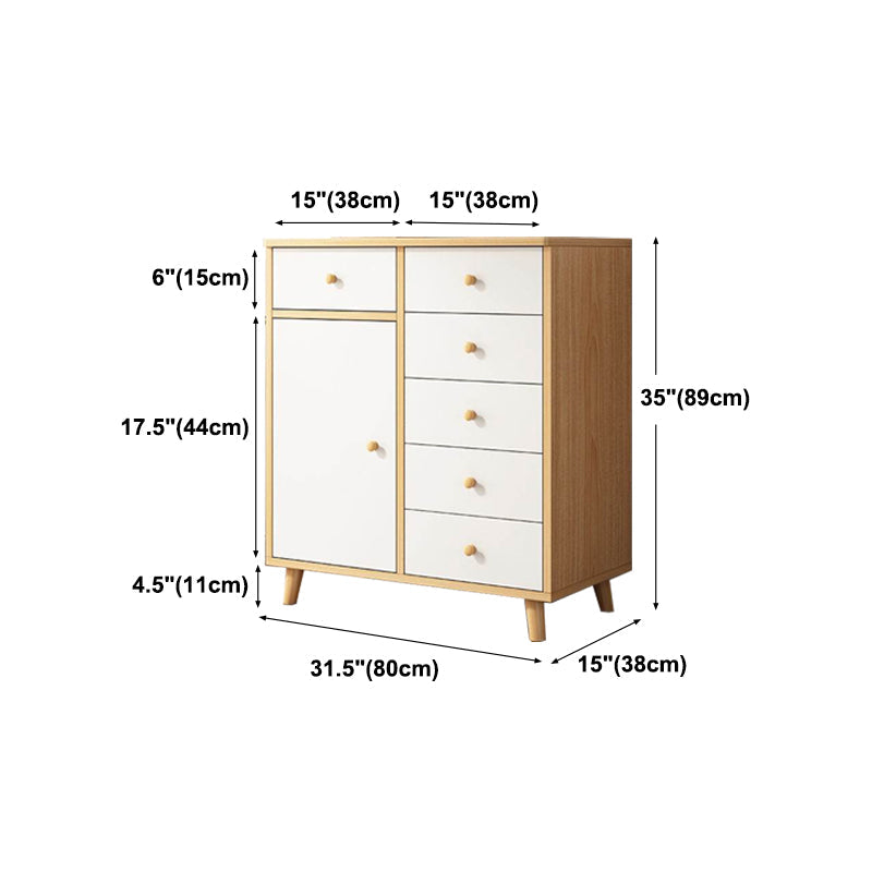Sideboard in legno ingegnerizzato moderno semplice tavolo a buffet beige con cassetto per sala da pranzo