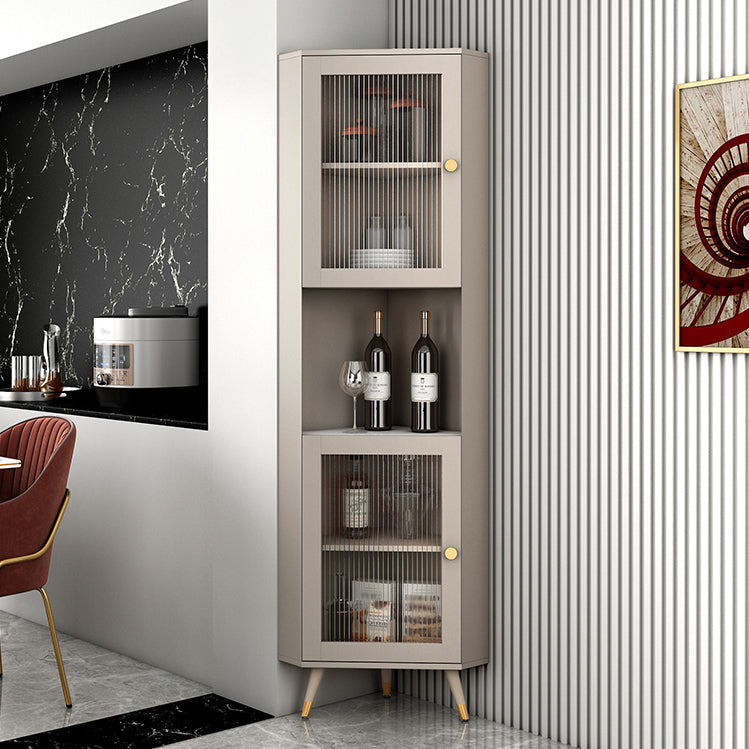 Stone di pietra glam e MDF Servizio di vetro da soggiorno da 69,5 "Herbole di vetro a buffet