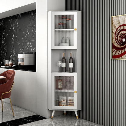 Stone di pietra glam e MDF Servizio di vetro da soggiorno da 69,5 "Herbole di vetro a buffet