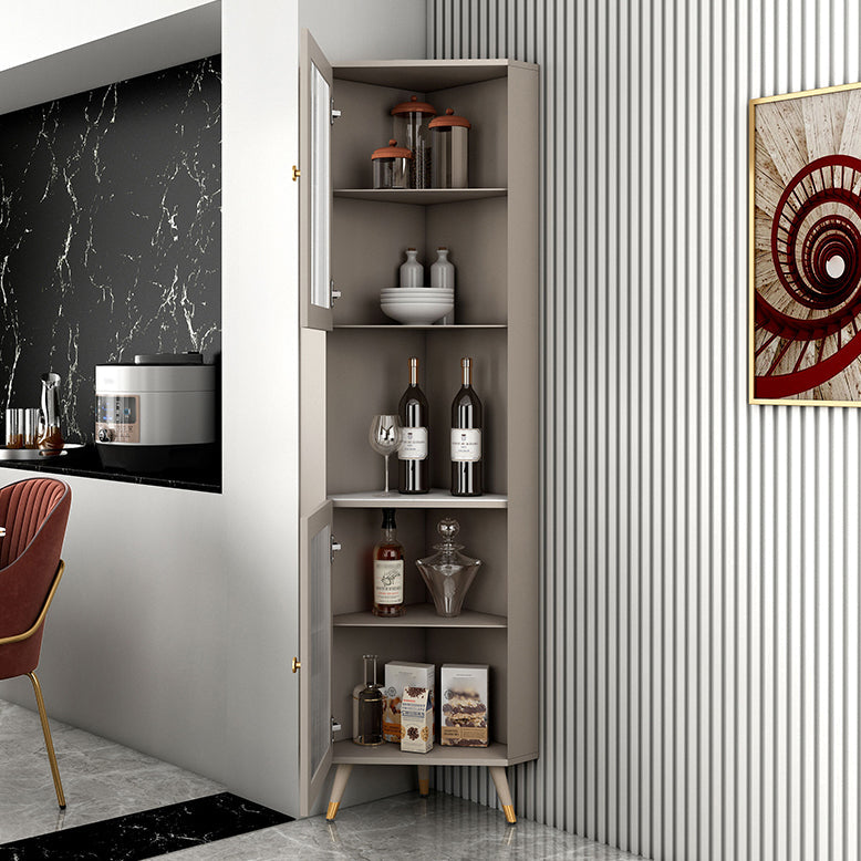 Stone di pietra glam e MDF Servizio di vetro da soggiorno da 69,5 "Herbole di vetro a buffet