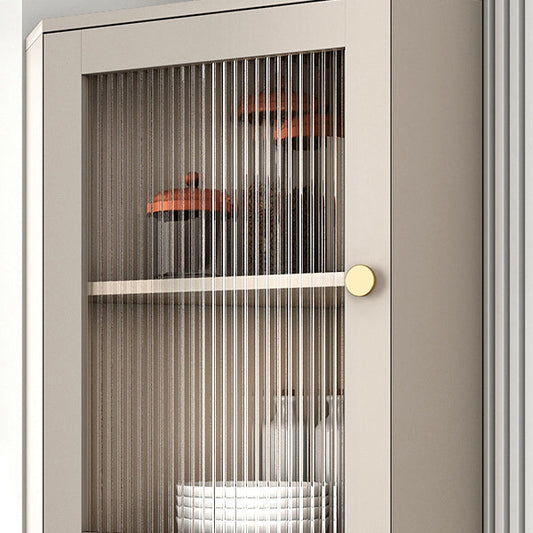 Stone di pietra glam e MDF Servizio di vetro da soggiorno da 69,5 "Herbole di vetro a buffet