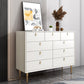 Modern Stone Wood Sideboard 9-Drawer Dining Room Buffet Server,47"L x 15.7"W x 36.6"H Off-White Clearhalo 'buffet_sideboard' 'Buffets & Sideboards' 'furn' 'furn_buffet_sideboard' 'Furniture' 'Kitchen & Dining Furniture' 5768453