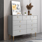 Modern Stone Wood Sideboard 9-Drawer Dining Room Buffet Server,47"L x 15.7"W x 36.6"H Light Gray Clearhalo 'buffet_sideboard' 'Buffets & Sideboards' 'furn' 'furn_buffet_sideboard' 'Furniture' 'Kitchen & Dining Furniture' 5768460