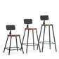 Industrial 1/2/3 Pieces Solid Wood Bar Table Set Round Counter Set Clearhalo 'Bar Furniture' 'furn' 'furn_home_bar_bar_sets' 'Furniture' 'Home Bars & Bar Sets' 'home_bar_bar_sets' 'Kitchen & Dining Furniture' 5768474