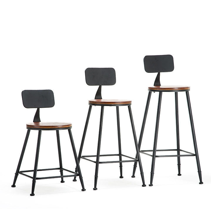 Industrial 1/2/3 Pieces Solid Wood Bar Table Set Round Counter Set Clearhalo 'Bar Furniture' 'furn' 'furn_home_bar_bar_sets' 'Furniture' 'Home Bars & Bar Sets' 'home_bar_bar_sets' 'Kitchen & Dining Furniture' 5768474