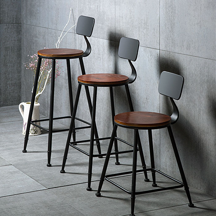 Industrial 1/2/3 Pieces Solid Wood Bar Table Set Round Counter Set Clearhalo 'Bar Furniture' 'furn' 'furn_home_bar_bar_sets' 'Furniture' 'Home Bars & Bar Sets' 'home_bar_bar_sets' 'Kitchen & Dining Furniture' 5768475