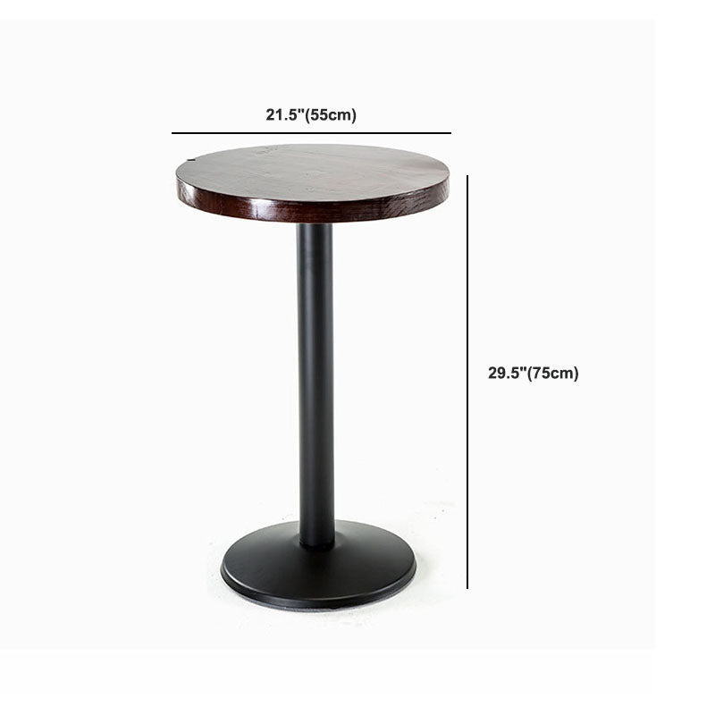 Industrial 1/2/3 Pieces Solid Wood Bar Table Set Round Counter Set Clearhalo 'Bar Furniture' 'furn' 'furn_home_bar_bar_sets' 'Furniture' 'Home Bars & Bar Sets' 'home_bar_bar_sets' 'Kitchen & Dining Furniture' 5768477