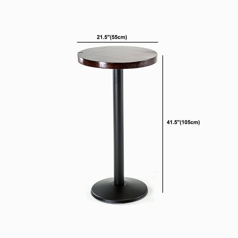 Industrial 1/2/3 Pieces Solid Wood Bar Table Set Round Counter Set Clearhalo 'Bar Furniture' 'furn' 'furn_home_bar_bar_sets' 'Furniture' 'Home Bars & Bar Sets' 'home_bar_bar_sets' 'Kitchen & Dining Furniture' 5768478