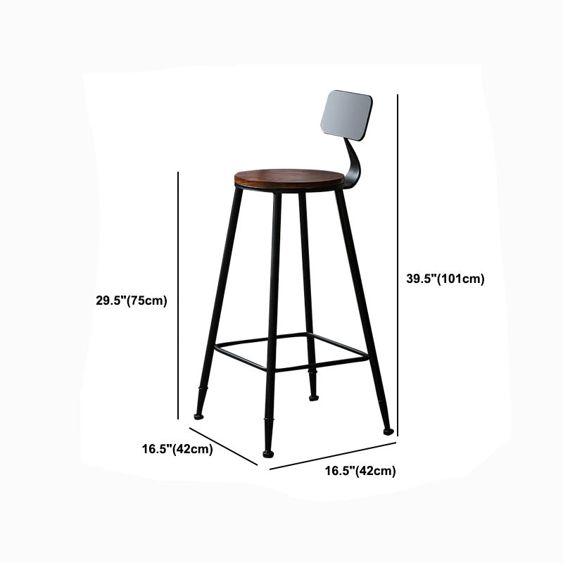 Industrial 1/2/3 Pieces Solid Wood Bar Table Set Round Counter Set Clearhalo 'Bar Furniture' 'furn' 'furn_home_bar_bar_sets' 'Furniture' 'Home Bars & Bar Sets' 'home_bar_bar_sets' 'Kitchen & Dining Furniture' 5768480
