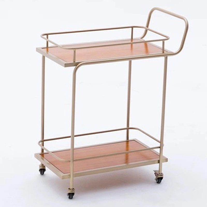 32.28" High Modern Style Prep Table Rolling Stone Prep Table for Dining Room Gold 2 Pink Clearhalo 'furn' 'furn_kitchen_islands_carts' 'Furniture' 'Kitchen & Dining Furniture' 'Kitchen Islands & Carts' 'kitchen_islands_carts' 5768968