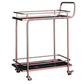 32.28" High Modern Style Prep Table Rolling Stone Prep Table for Dining Room Rose Gold 2 Black Clearhalo 'furn' 'furn_kitchen_islands_carts' 'Furniture' 'Kitchen & Dining Furniture' 'Kitchen Islands & Carts' 'kitchen_islands_carts' 5768972