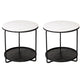 Modern Slate Corner Table Round 3 Legs Side End Table with Storage Black White Gold 2 Clearhalo 'Coffee & Accent Tables' 'End & Side Tables' 'end_side_tables' 'furn' 'furn_end_side_tables' 'Furniture' 'Living Room Furniture' 5769005