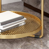 Modern Slate Corner Table Round 3 Legs Side End Table with Storage Clearhalo 'Coffee & Accent Tables' 'End & Side Tables' 'end_side_tables' 'furn' 'furn_end_side_tables' 'Furniture' 'Living Room Furniture' 5769009