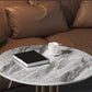 Round Minimalist Side End Table Abstract Slate Sofa Corner Table